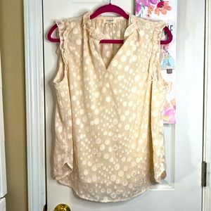 Umgee Romantic Style Blouse Sz Small Beige
